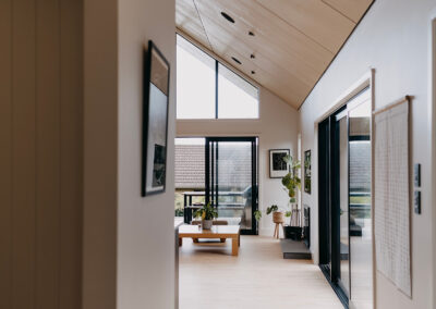 New Build by ProProjects, Fleur Road, Karaka, hallway with view of lounge